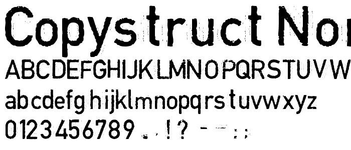 Copystruct Normal font